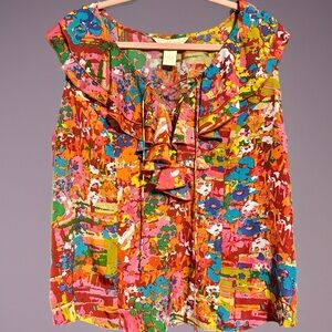 New York City Design Co. Women's Colorful Abstract Blouse